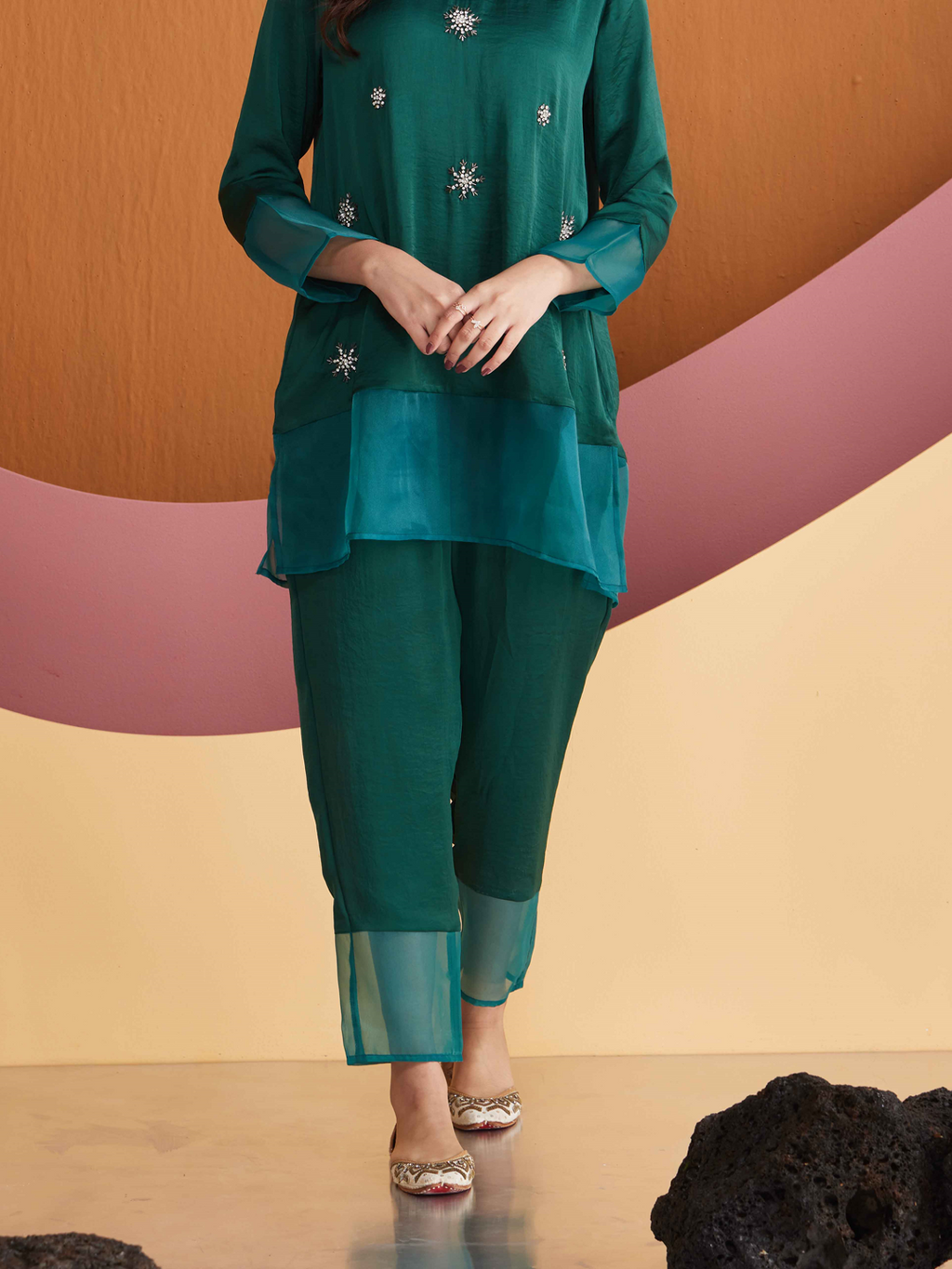 EMERALD GREEN DUAL PANT