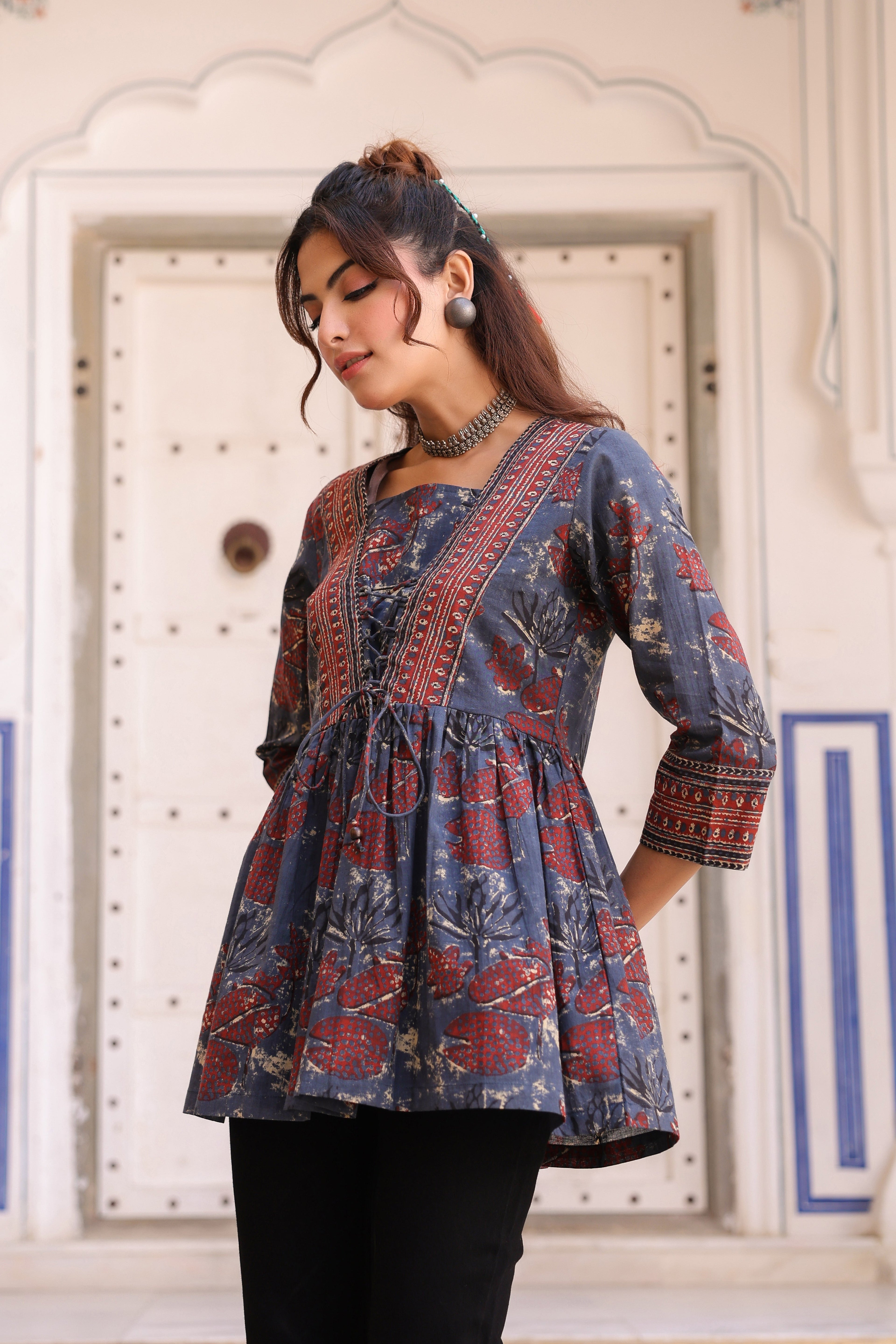 Floral Print Cotton Top