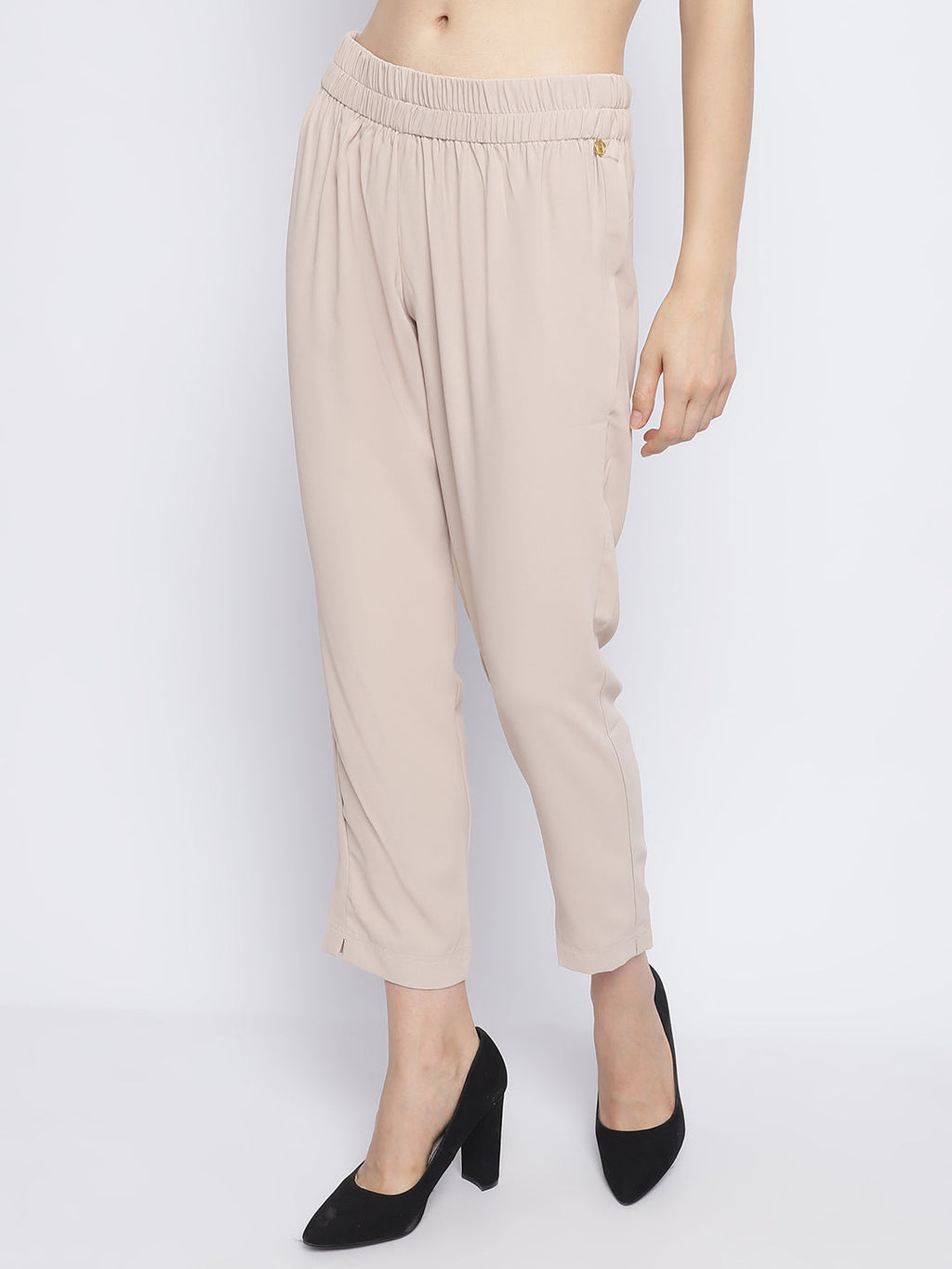 BEIGE NARROW LEG TROUSER