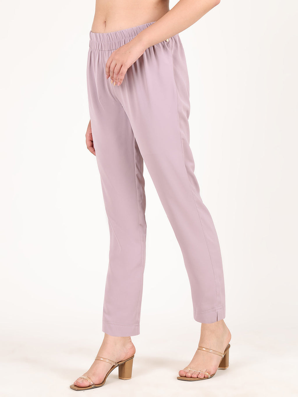 DUSTY PINK NARROW LEG TROUSER