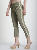 GREEN MILITARY NARROW LEG TROUSER