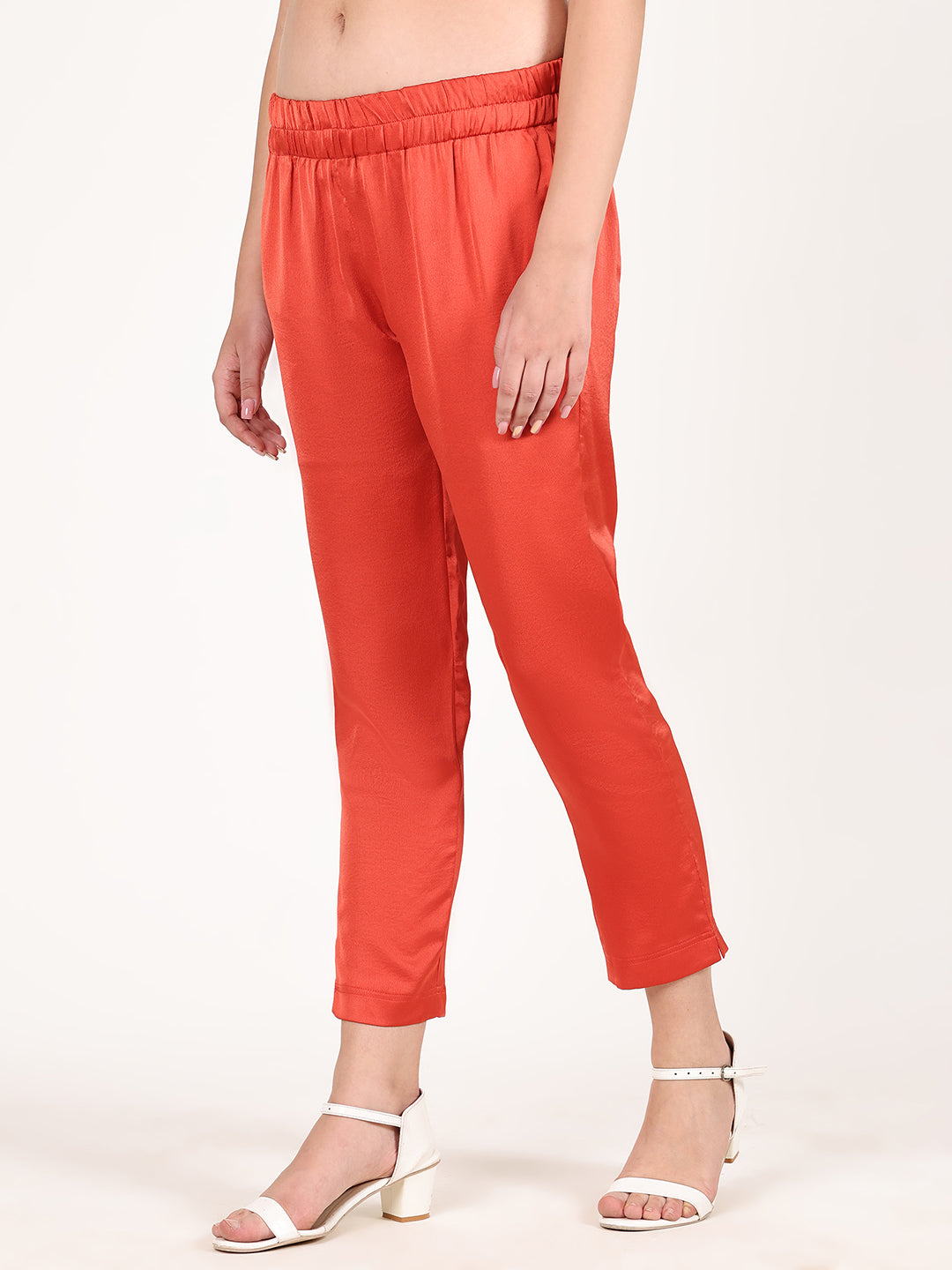 RUST ORANGE NARROW LEG PANT