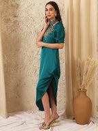 TEAL LOUDLESS DRESS