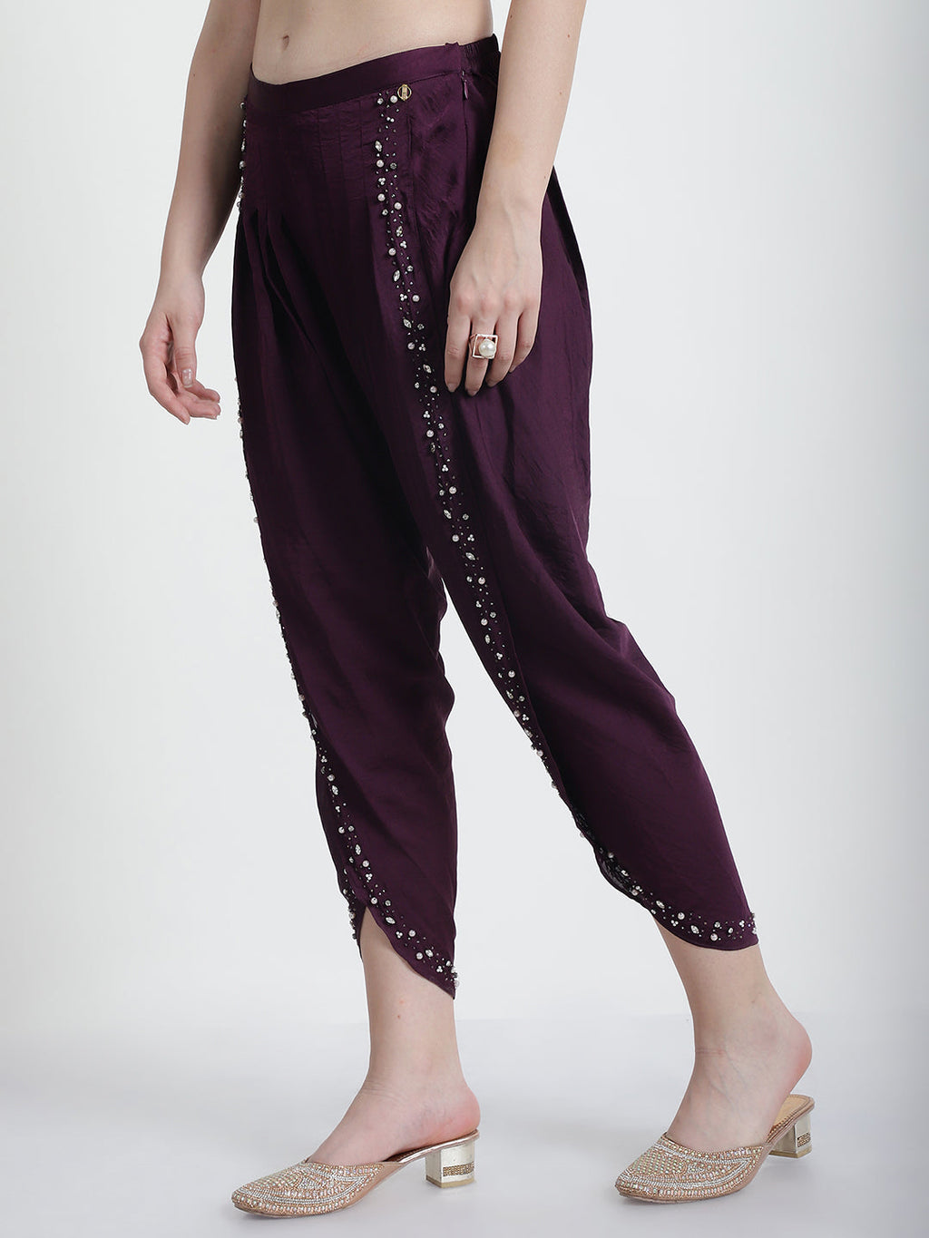 PURPLE SIENNA TULIP PANTS