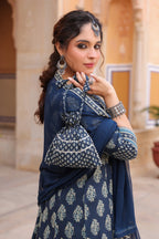 Women Ethnic Motifs Printed Regular Pure Cotton Kurta with Trousers & With Dupatta