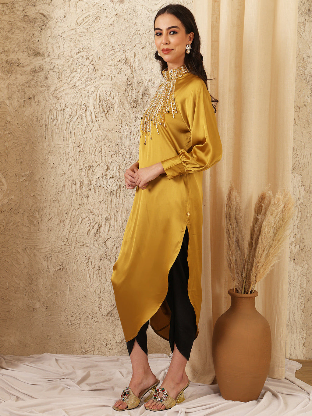 MUSTARD COLLIDE DRESS