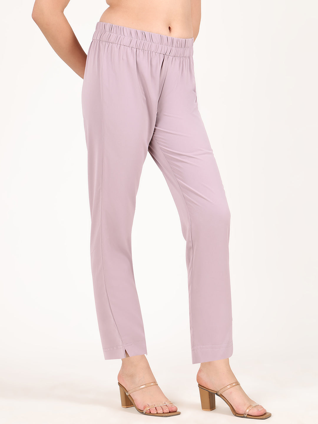 DUSTY PINK NARROW LEG TROUSER