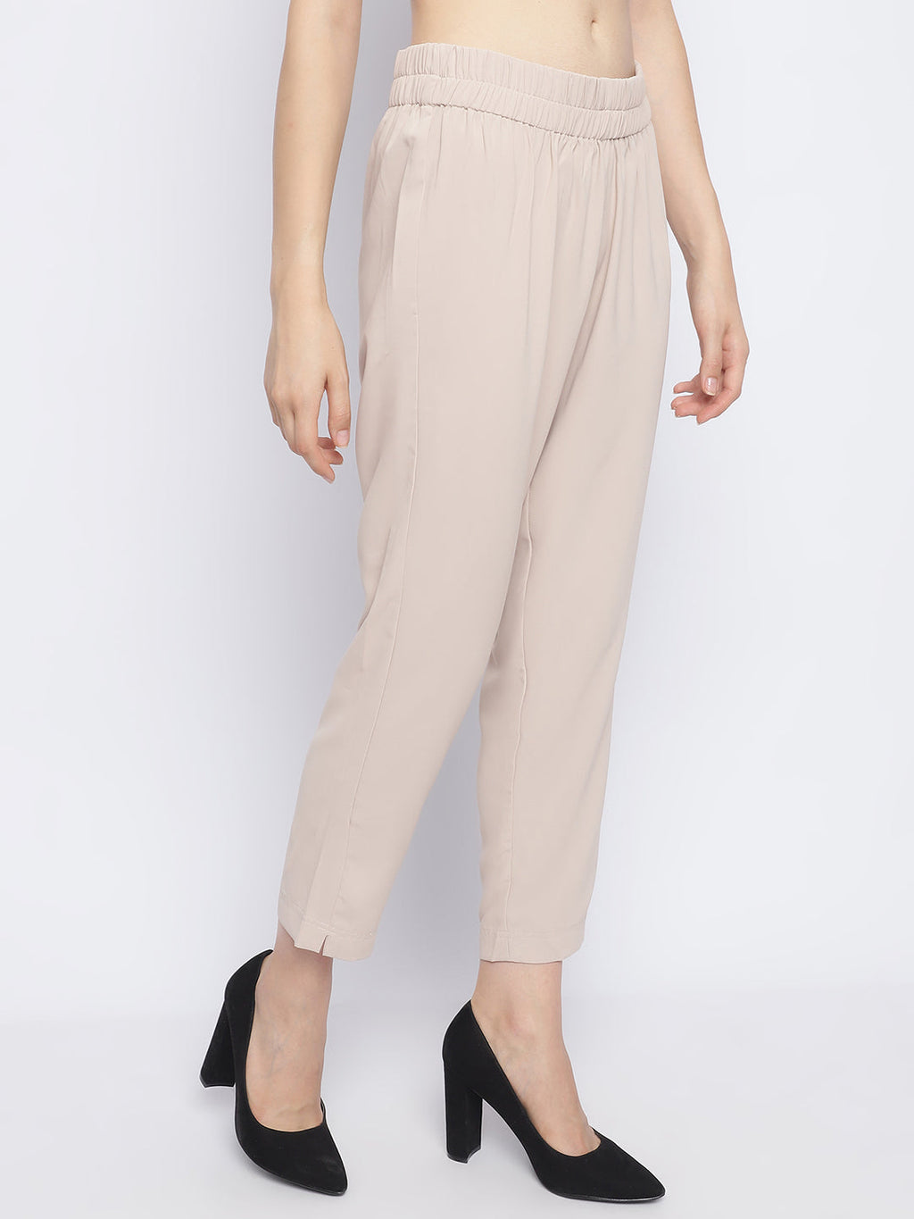 BEIGE NARROW LEG TROUSER