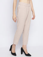 BEIGE NARROW LEG TROUSER