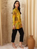 MUSTARD NEEV CONCEAL BUTTON SHIRT