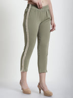 GREEN MILITARY NARROW LEG TROUSER