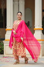 Women Coral Paisley Printed A-line Kurta Set