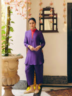 PURPLE DOUBLE COLLAR SHIRT