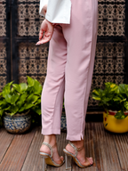 SALMON NARROW LEG TROUSER