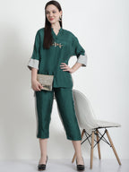 EMERALD GREEN / GREY RESORT CO-ORD SET