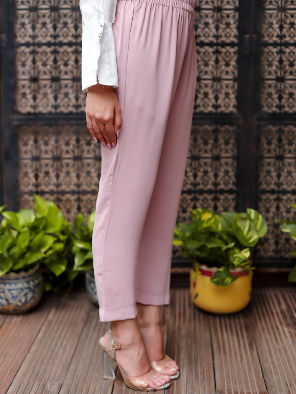SALMON NARROW LEG TROUSER