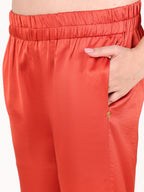 RUST ORANGE NARROW LEG PANT