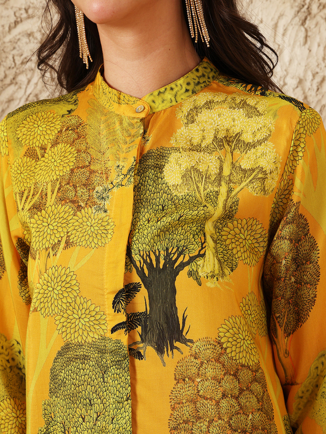 MUSTARD NEEV CONCEAL BUTTON SHIRT