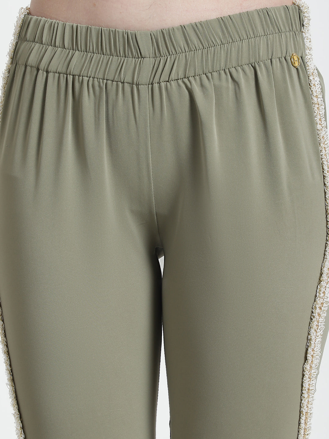 GREEN MILITARY NARROW LEG TROUSER