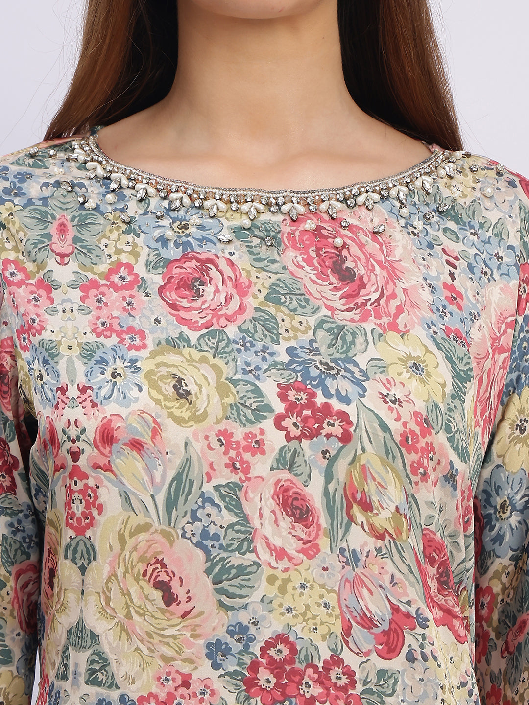 BEIGE ENGLISH GARDEN SIENNA TOP