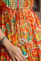 Ethnic Motifs Printed Pure Cotton Anarkali Ethnic Dress