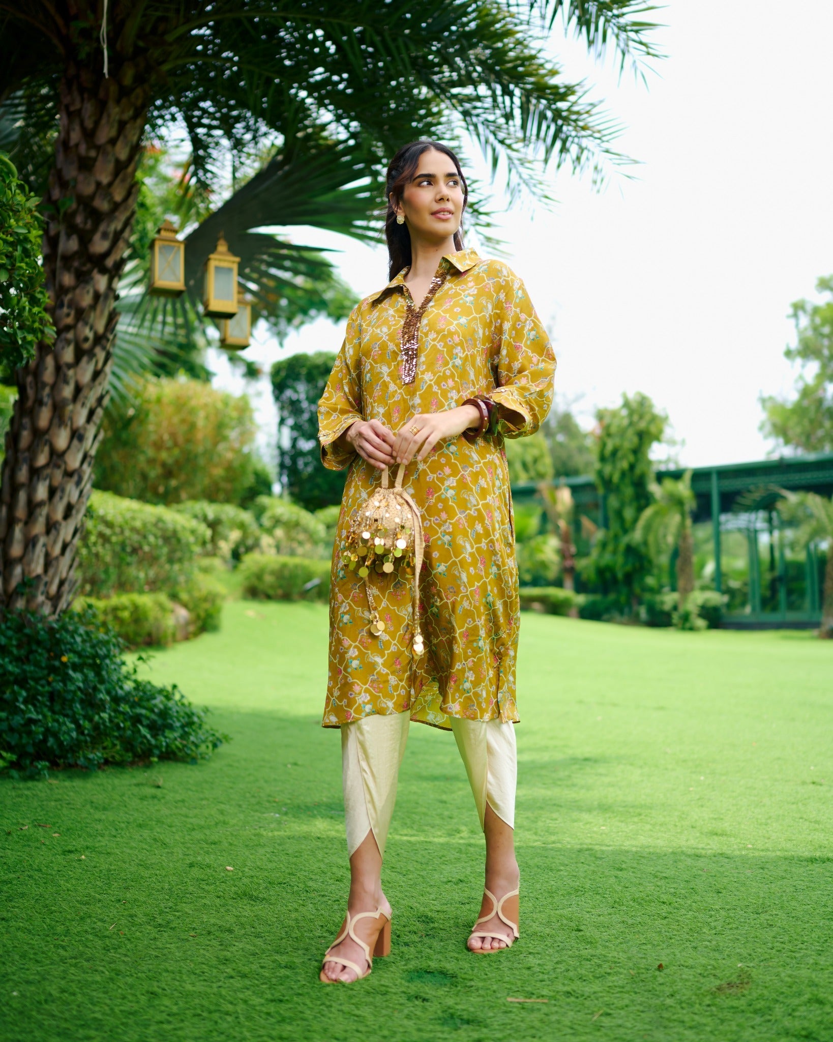 MUSTARD PANAG AARNA TUNIC