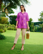 PURPLE INDIANA ZOE SHIRT