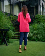 PINK TECH COLLARED BUTTON DOWN SHIRT