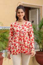 Floral Print Cotton Top