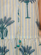 Floral Printed Tiered Ethnic A-Line Dresses