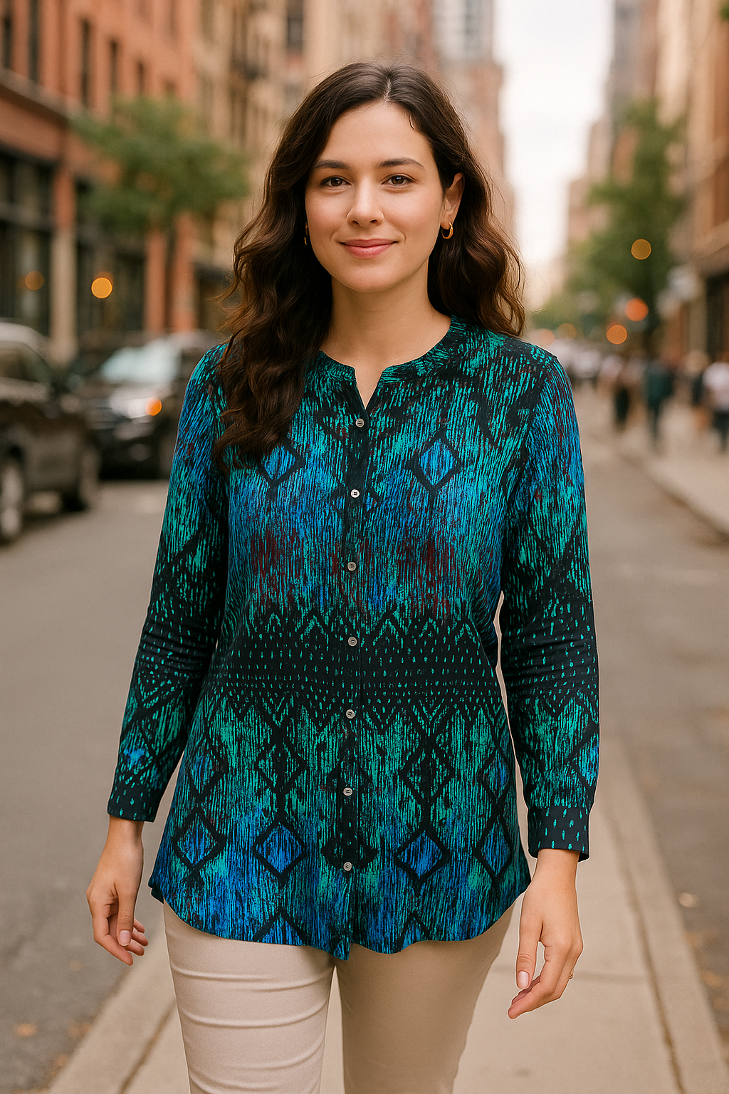 GREEN SNAKE BUTTON DOWN SHIRT