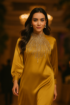 MUSTARD COLLIDE DRESS