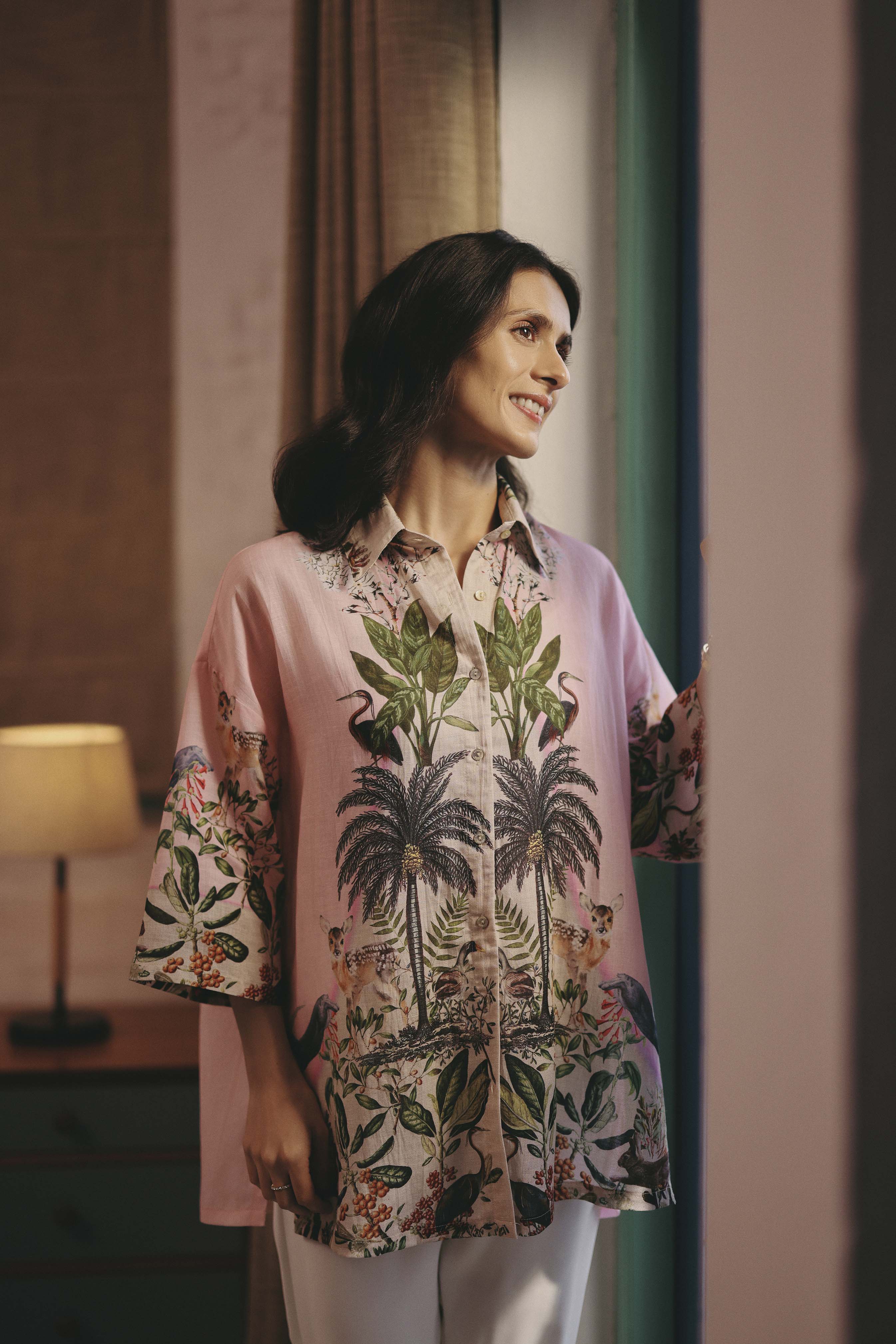 PETRA FOREST PINK SHIRT
