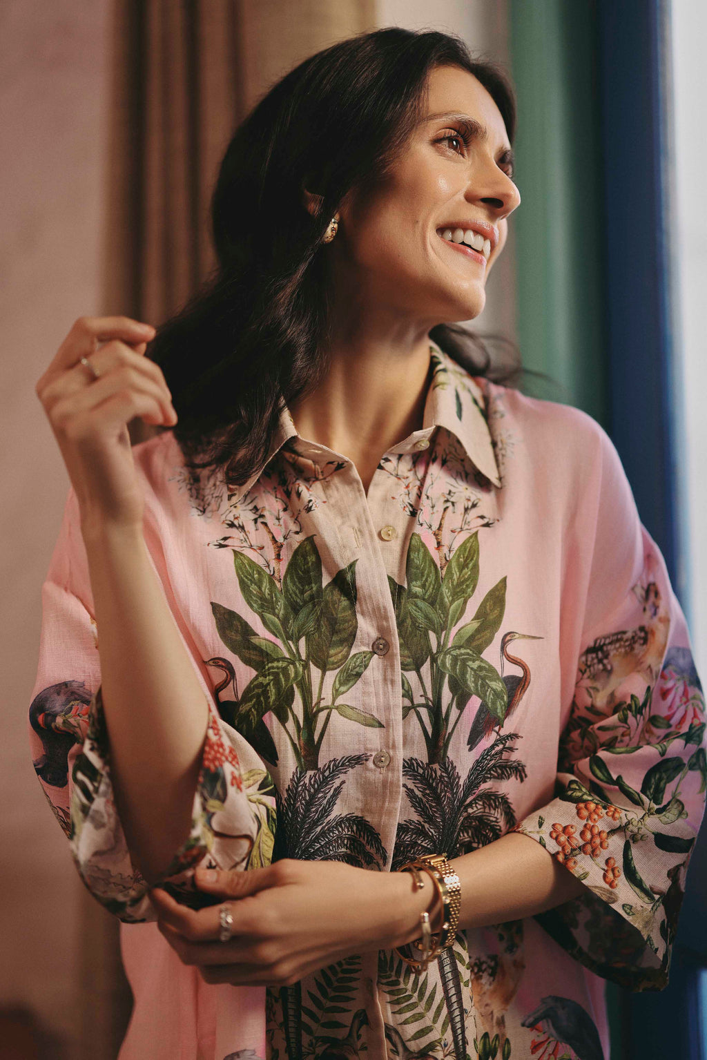 PETRA FOREST PINK SHIRT