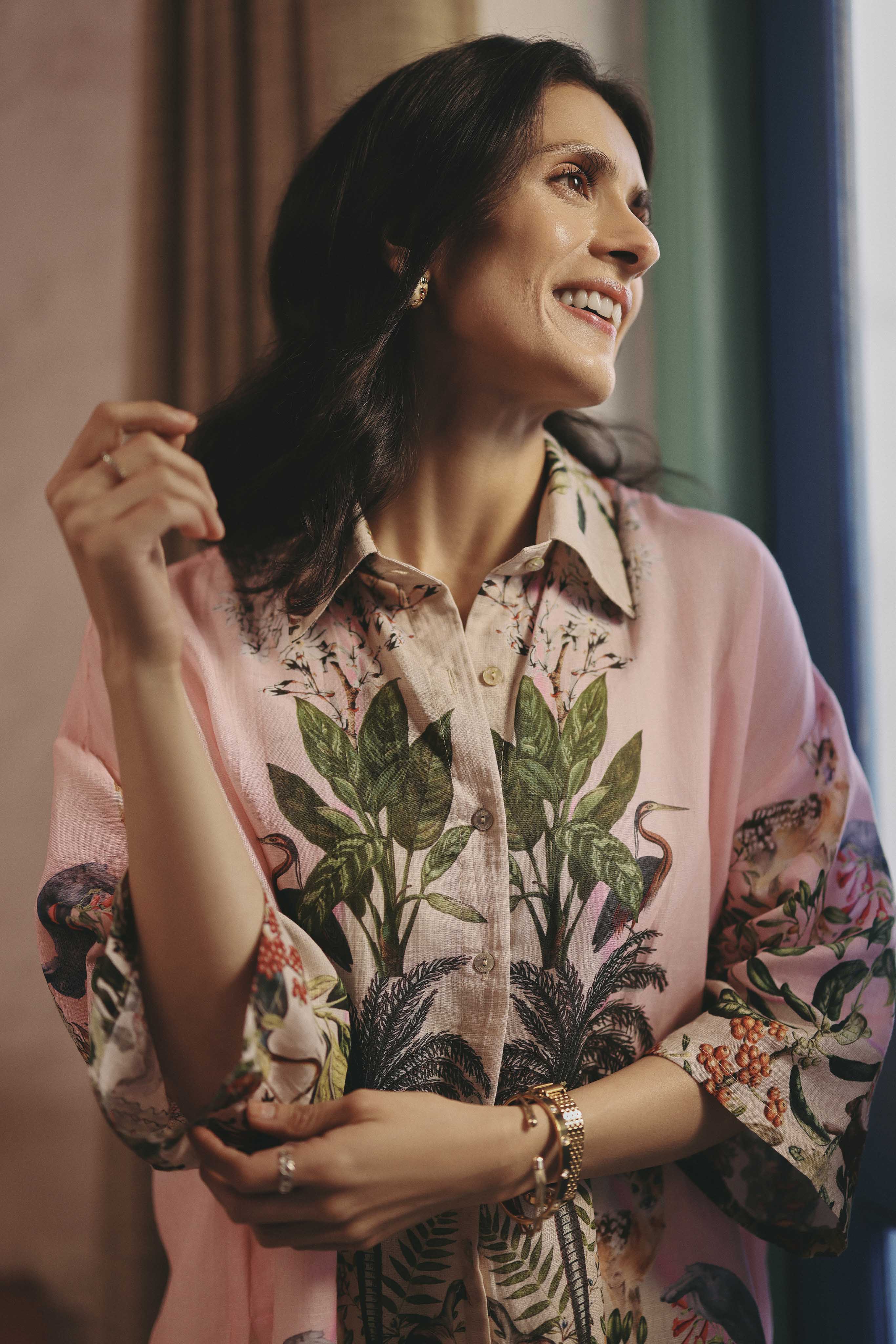 PETRA FOREST PINK SHIRT