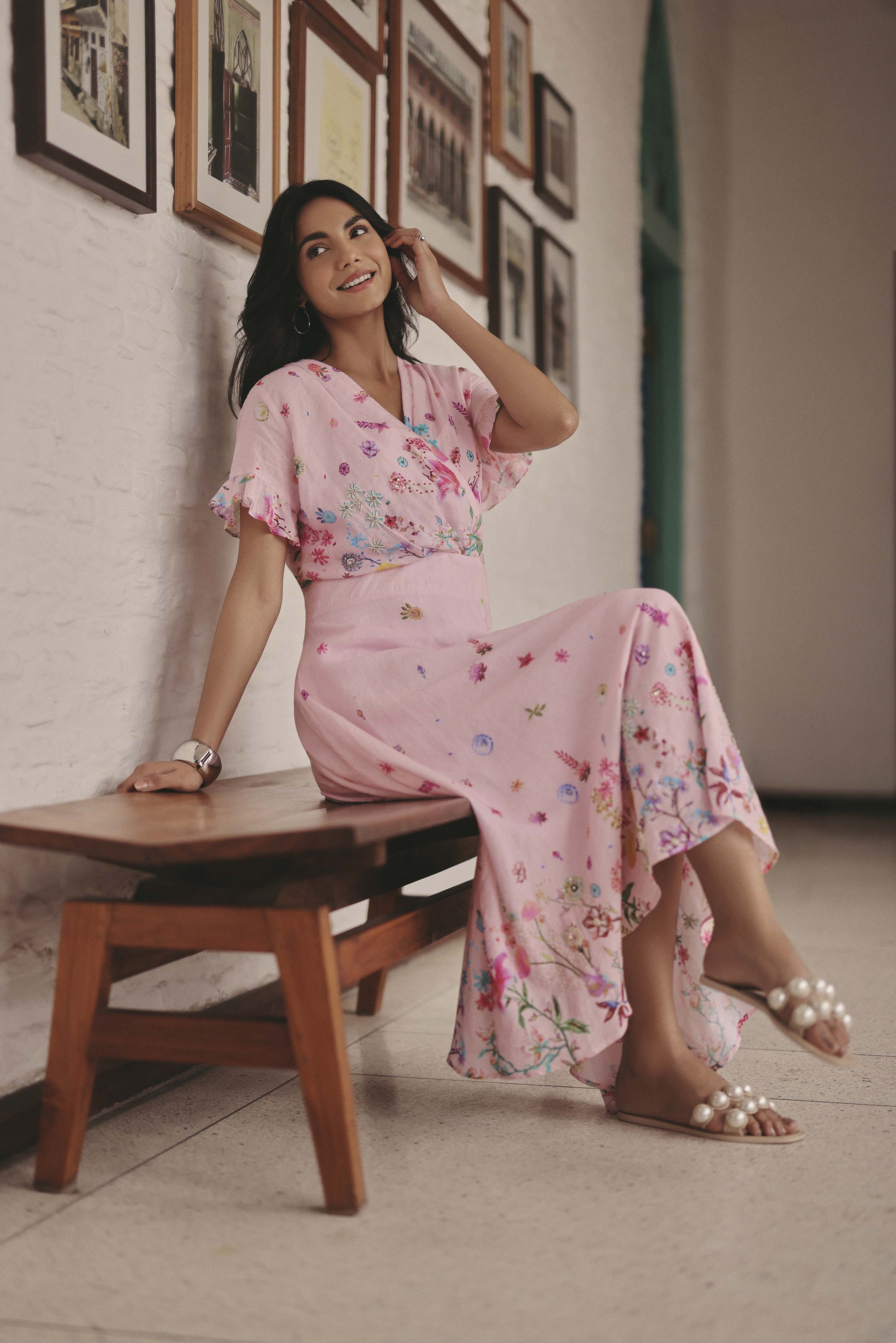 PINK YASMIN OSCAR DRESS