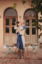 BLUE TRIM FRANK DRESS