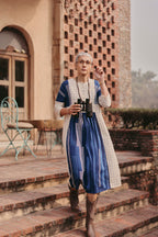 BLUE TRIM FRANK DRESS