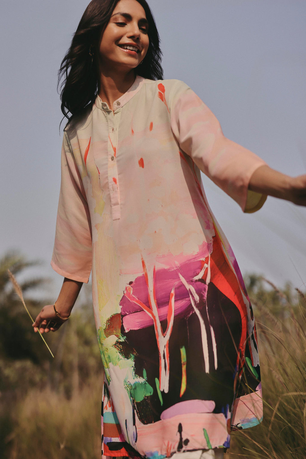 SAAD PINK KAFTAN