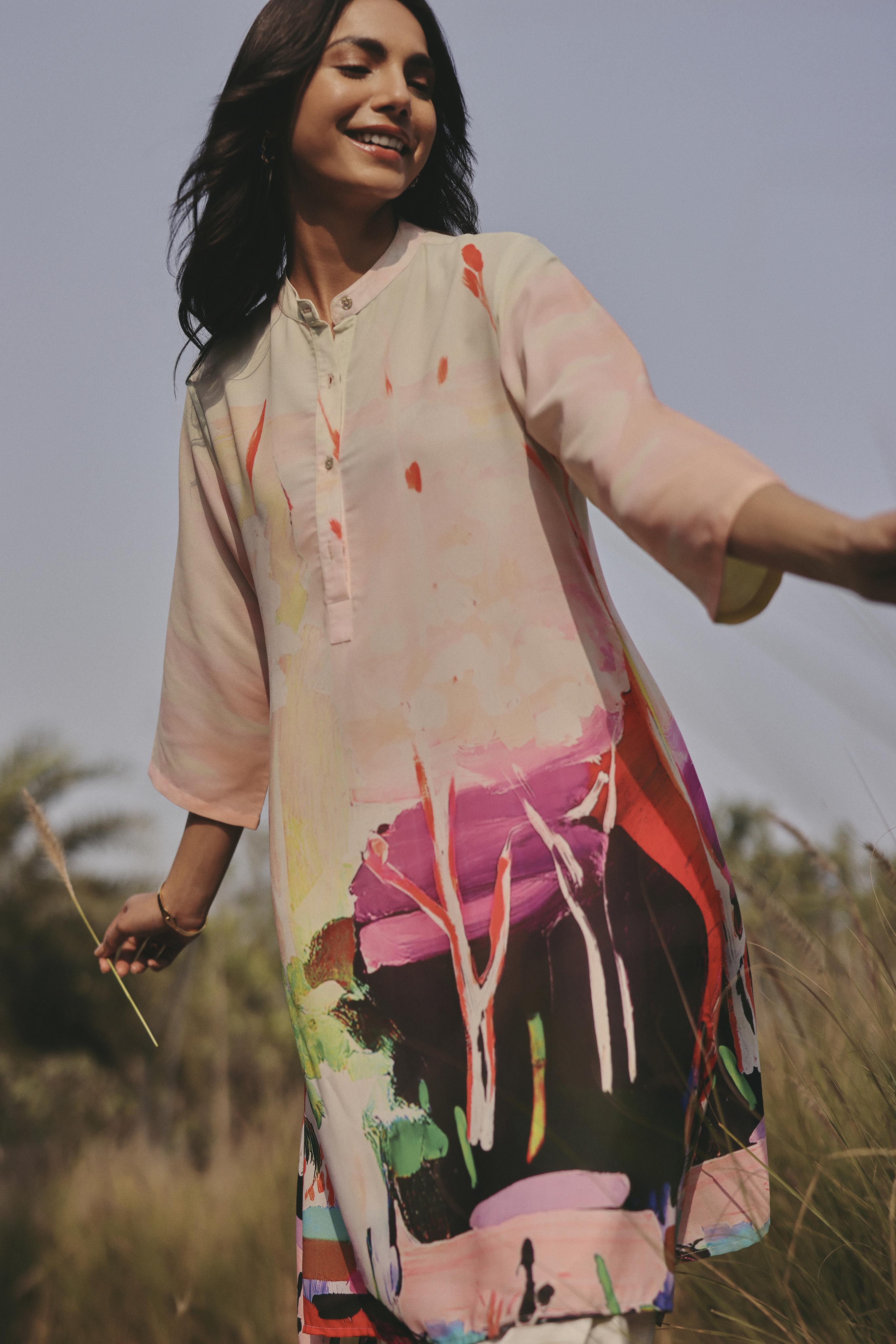 SAAD PINK KAFTAN