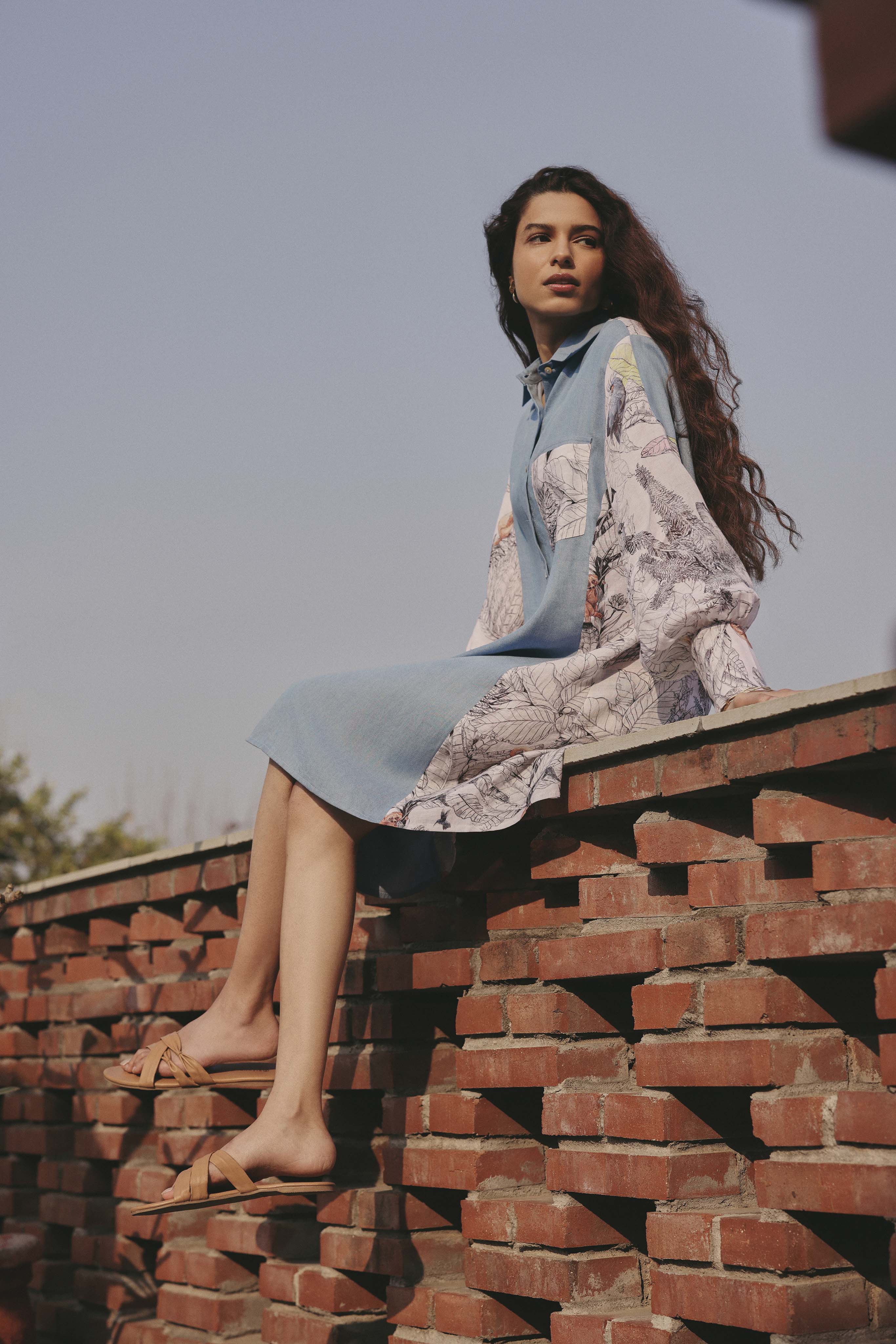 DENIM BLUE INKWILD ZERA DRESS