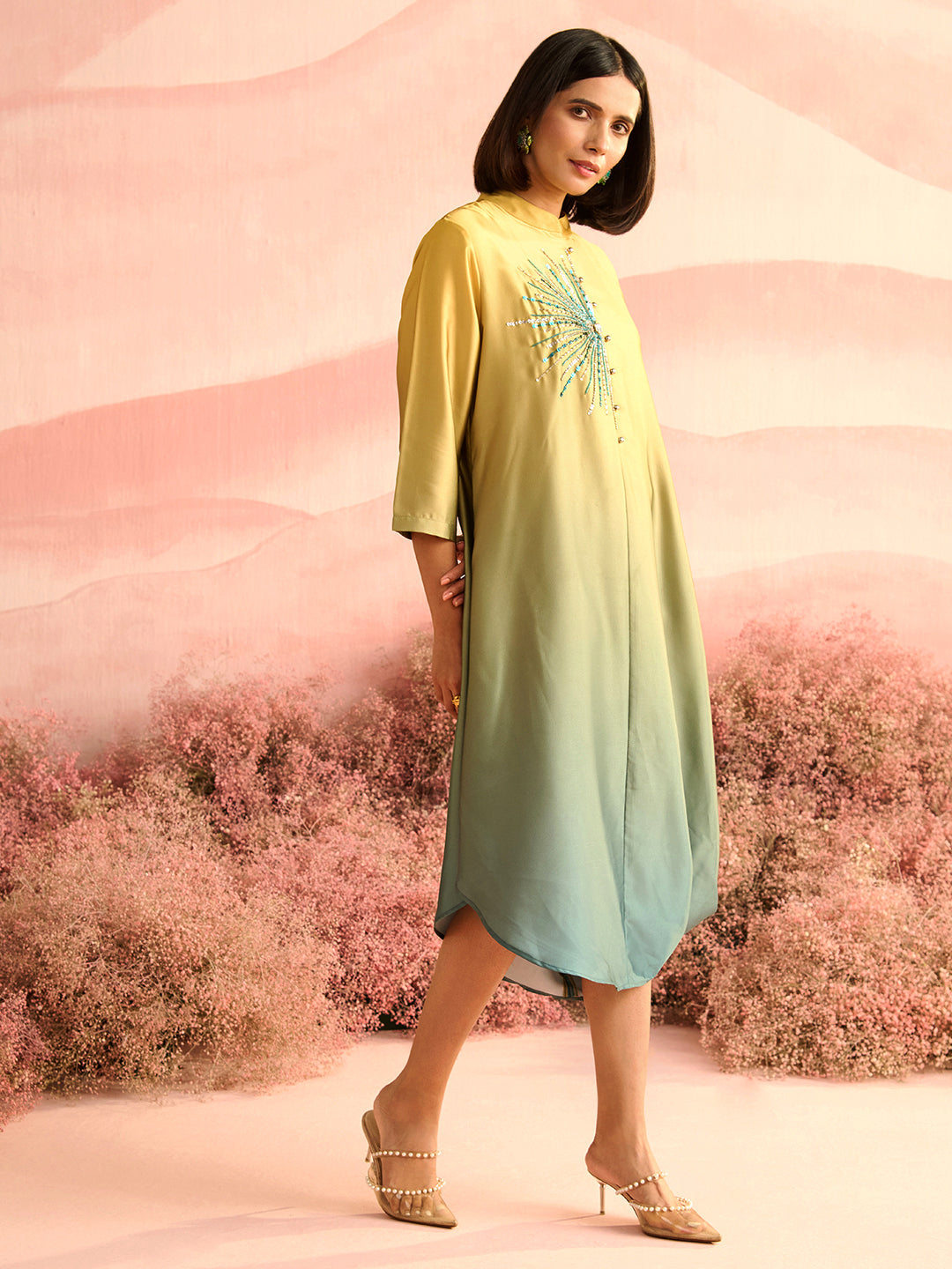 YELLOW OMBRE MANOR DRESS