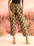 BLACK BROCADE PANTS