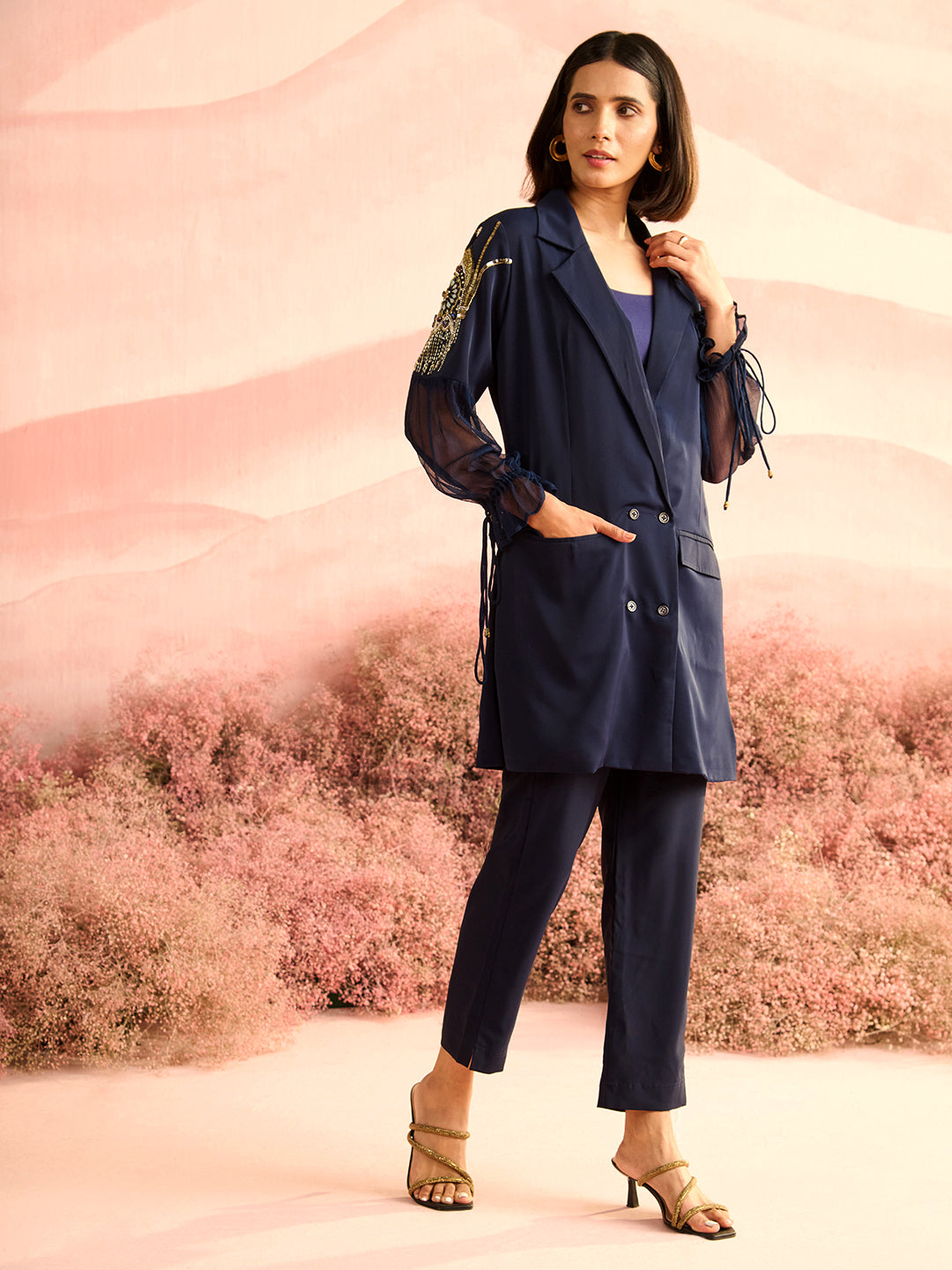 NAVY BLUE THEO BLAZER