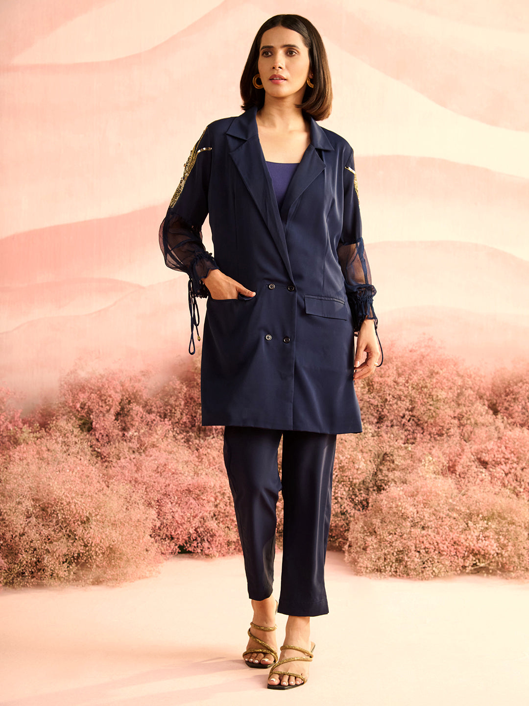 NAVY BLUE THEO BLAZER