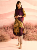 PURPLE FLORA GATHERED TUNIC