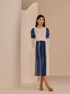 BLUE TRIM FRANK DRESS