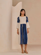 BLUE TRIM FRANK DRESS