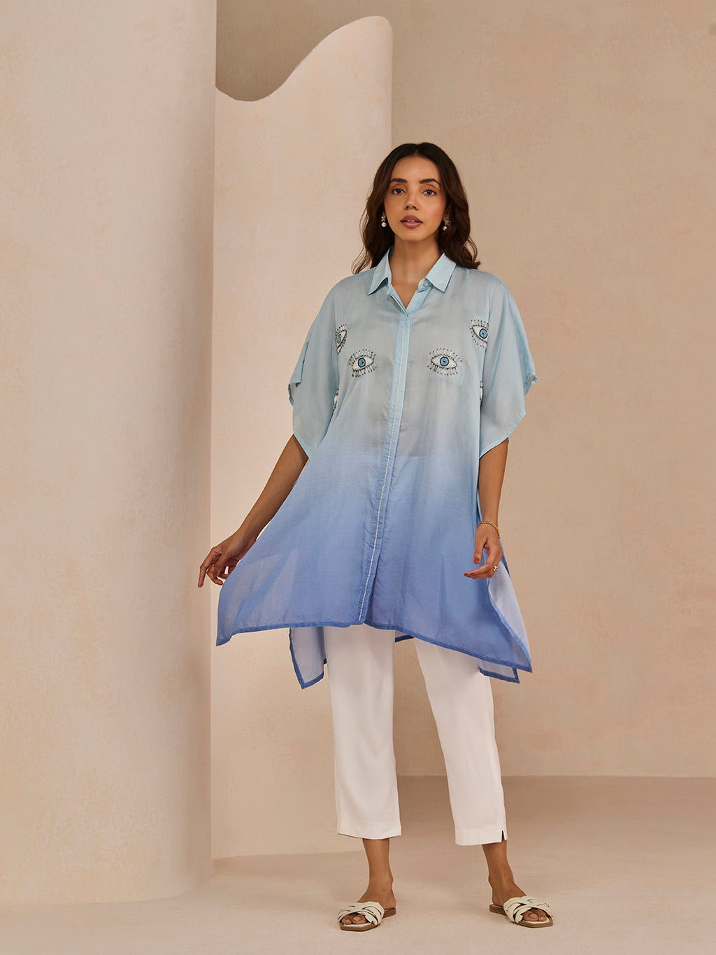 OMBRE BLUE EVIL TAROL SHIRT