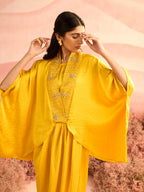 MUSTARD TULE DRESS